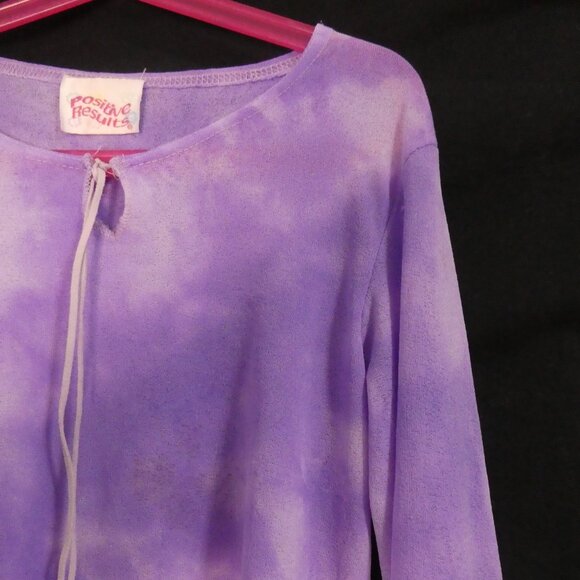 POSITIVE RESULTS | P2P 13 inches measured | Purple Tie Dye Ruffle Sleeve Top - Picture 5 of 14